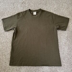 Mens Maison Article Standard Size XL Short Sleeve Dark Green Cotton T Shirt